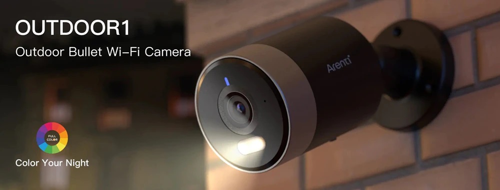 Arenti ARI Wireless Outdoor Bullet Camera 4MP 2K+, Dual-Band Wi-Fi, Full Color Night Vision