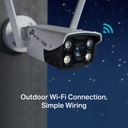 TP-Link VIGI C340-W 4MP Wireless Bullet Camera, Full-Color Night Vision, Smart Detection