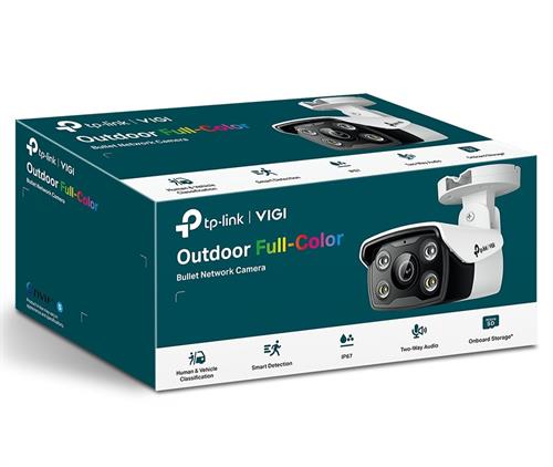 TP-Link VIGI C330 3MP Outdoor Bullet Camera, Full-Color Night Vision, Smart Detection, IP67