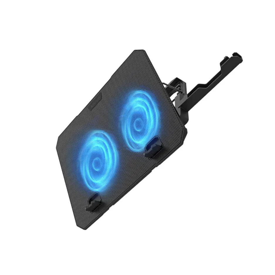 Astrum LCP152 Laptop Cooling Pad, Dual 120mm LED Fans, 4 Level Stand, 15.6″ Support
