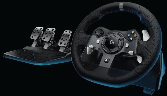 Logitech G920 Driving Force Racing Wheel Dual Motor Force Feedback, Pedals, Leather Grip SKU: 941-000123