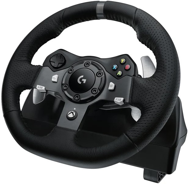 Logitech G920 Driving Force Racing Wheel Dual Motor Force Feedback, Pedals, Leather Grip SKU: 941-000123
