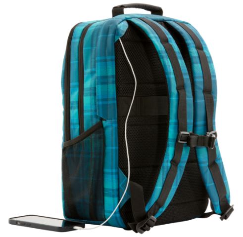 HP Campus XL Tartan Plaid Backpack 16" Laptop, 20L, Eco-Friendly, Water-Resistant SKU: 7J594AA