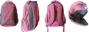 Macaroni Laureate Student Backpack Pink/Grey, Dual Compartments, Waterproof, Lightweight SKU: ETB10826PK