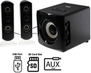 AudioMate 2.1 Stereo Speaker System 30W RMS, Subwoofer Satellites, USB/SD/AUX, Blue LED SKU: SP3000U