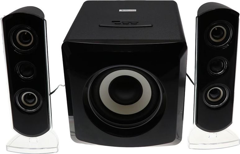 AudioMate 2.1 Stereo Speaker System 30W RMS, Subwoofer Satellites, USB/SD/AUX, Blue LED SKU: SP3000U