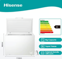 Hisense 245L Chest Freezer – Metallic Silver, A Energy, Fast Freeze