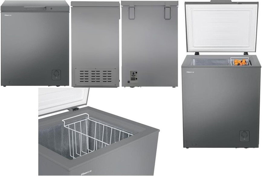 Hisense 142L Chest Freezer – Metallic Silver, Fast Freeze, Low Noise