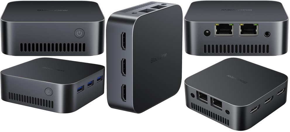 Blackview MP80 Mini PC | Intel N5095, 12GB DDR5, 256GB SSD, 4K UHD, Windows 11 Pro, Blue (copy)