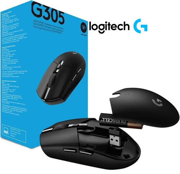 Logitech G305 Lightspeed Wireless Gaming Mouse - HERO Sensor
