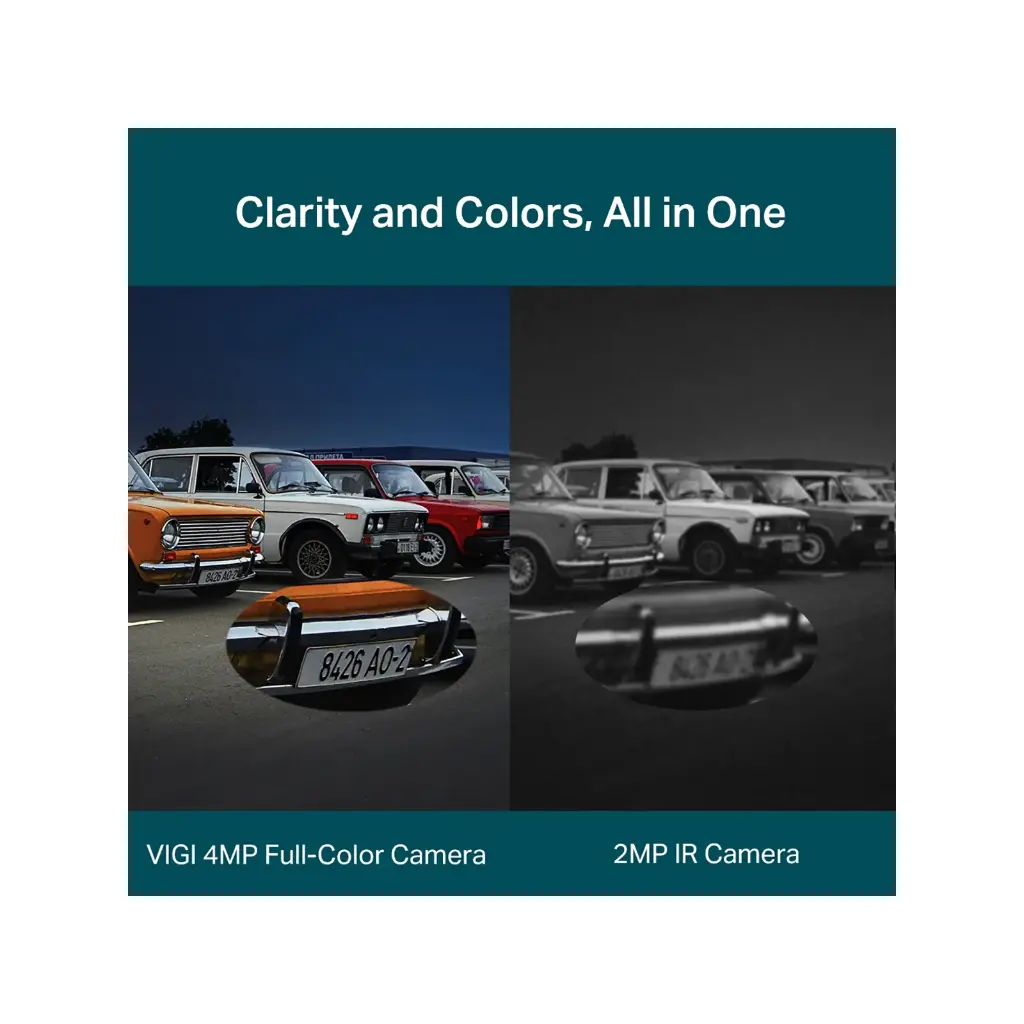 TP-Link VIGI C240 4 MP Full-Color Dome Camera – 24 h Color, AI Detect, IK10, IP67, PoE