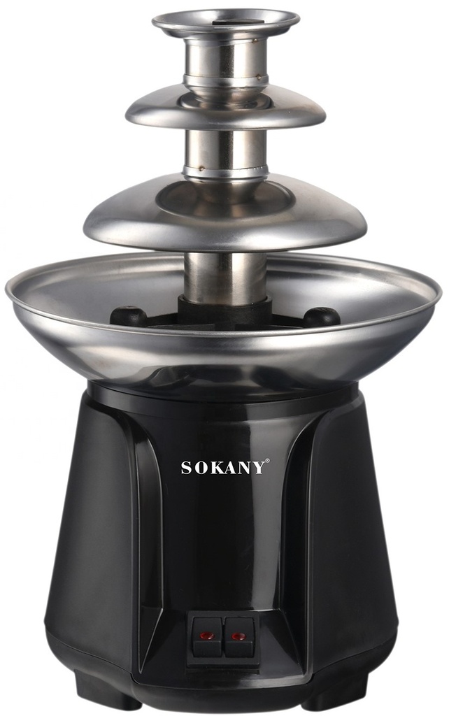 Sokany CSY-SK07069 60 W Chocolate Fountain 3-Tier, SS, Non-Stick, 0.4 kg, Home/Party