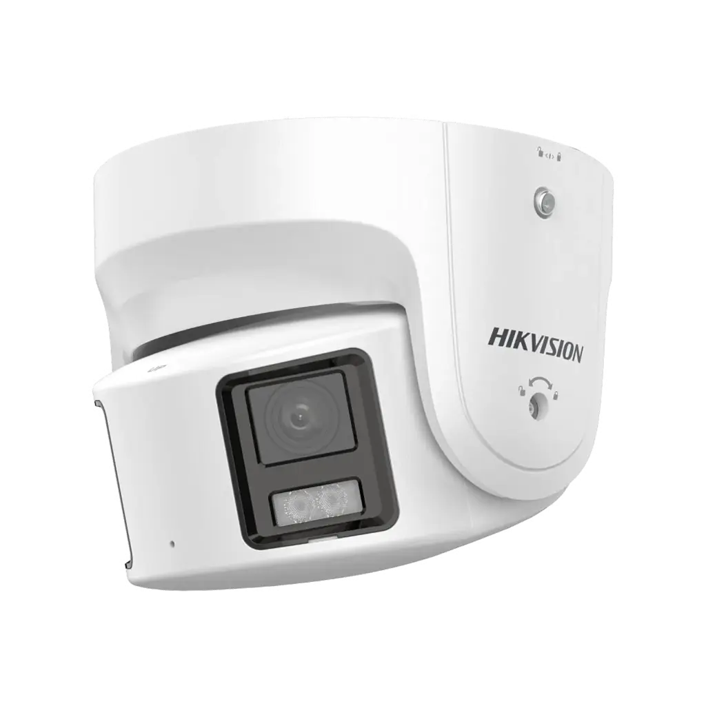 Hikvision 8 MP 180° Panoramic ColorVu Turret 4 mm, 30 m Light, 130 dB WDR, IP67, PoE
