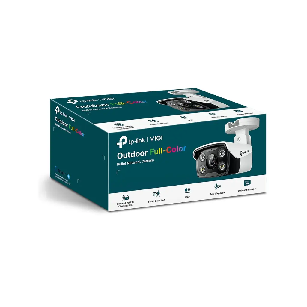 TP-Link VIGI C340 4 MP Full-Color Bullet – 4 mm, 24 h Color, AI Detect, IP66, PoE/12 V