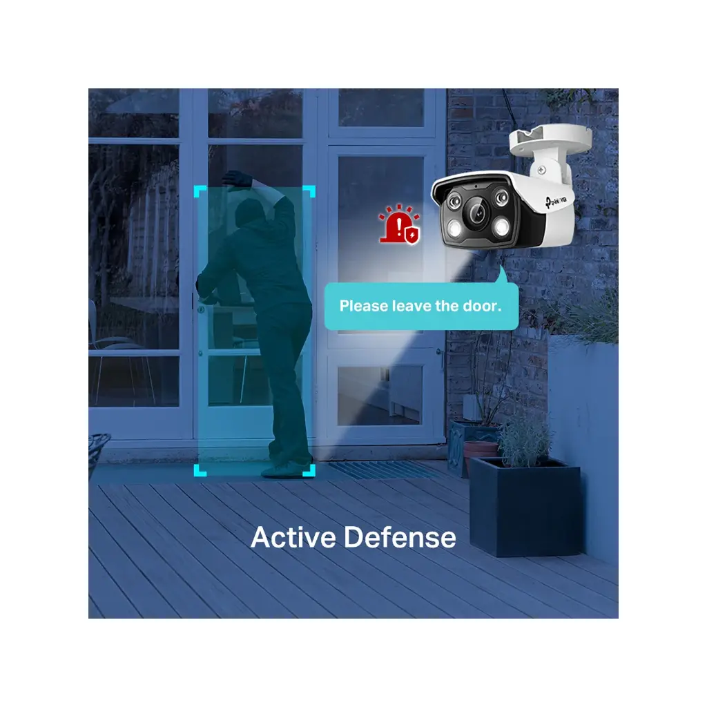 TP-Link VIGI C340 4 MP Full-Color Bullet – 4 mm, 24 h Color, AI Detect, IP66, PoE/12 V