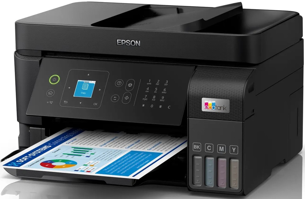 Epson EcoTank L5590 A4 4-IN-1- 15 ppm, 4.8 k dpi, ADF, Wi-Fi, AirPrint, 4 k pages/blk