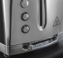 Russell Hobbs Luna Grey 2-Slice Toaster 1550 W, Lift-&-Look, Extra-Wide Slots, Bun Rack, 1 yr
