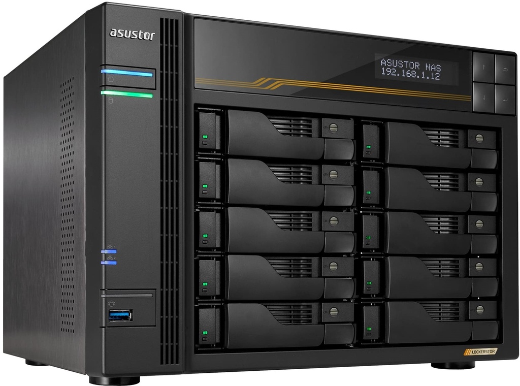 Asustor AS6810T 10‑Bay Gen3 NAS Ryzen ECC 16GB