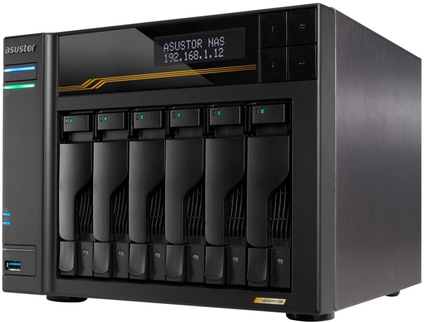 Asustor AS6806T 6‑Bay Gen3 NAS Ryzen ECC 16GB