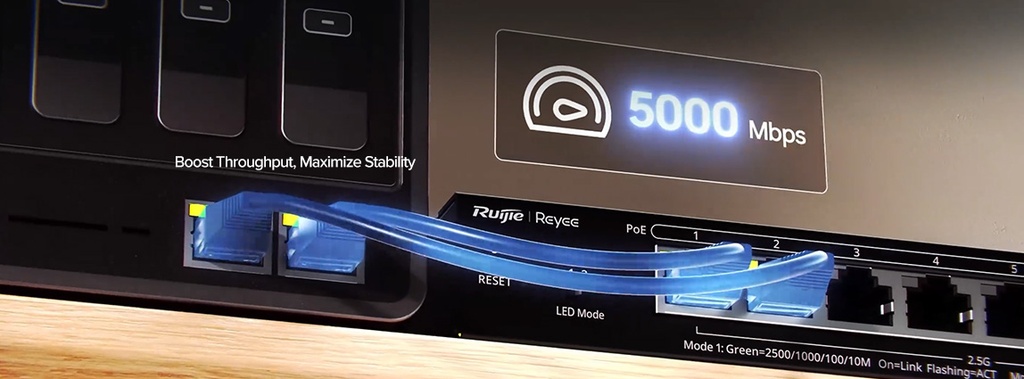 Reyee RG-ES209MG-P 8-Port 2.5G PoE+ 130W 10G SFP+ Smart Switch