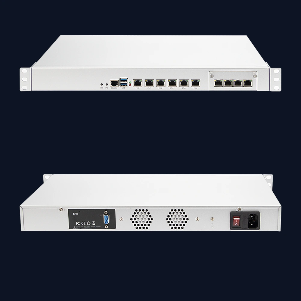 1U Rack PC Z87 I5 10×2.5GbE Firewall Router SOPHOS Ready