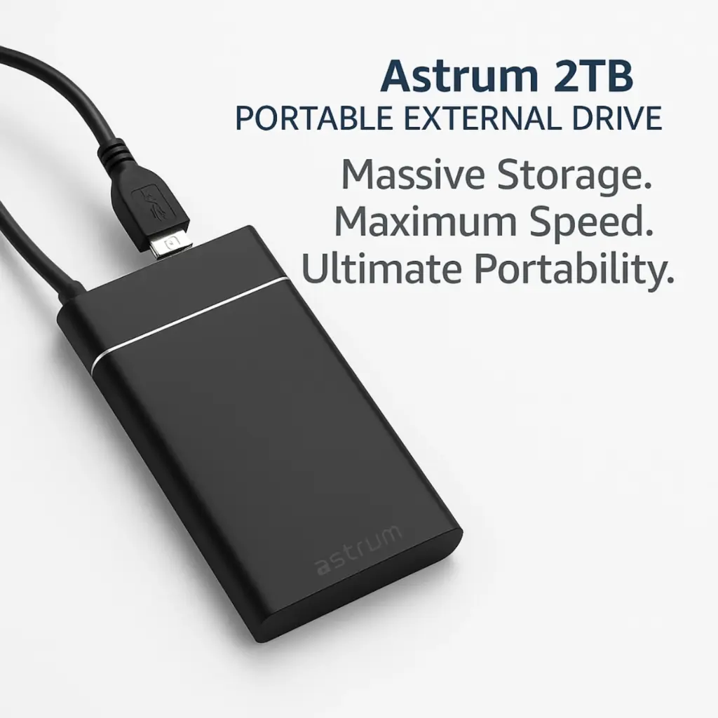 Astrum 2TB SATA3 SSD 529/520MB/s USB3.0 External 24m