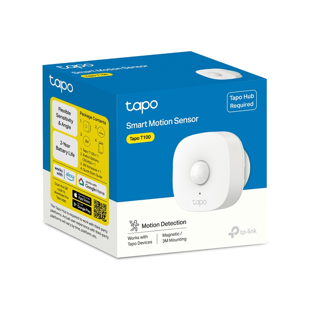 TP‑Link Tapo T100 Smart Motion Sensor 7m 120° 2yr