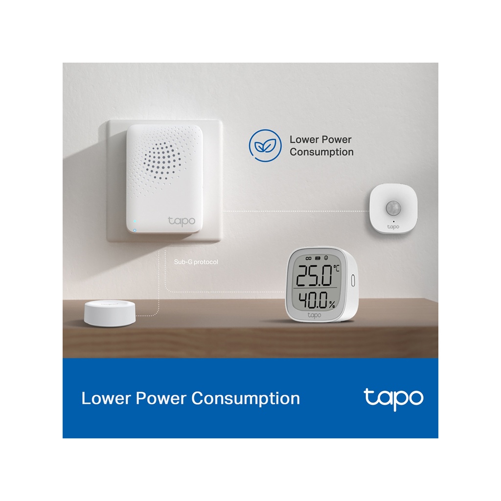 TP‑Link Tapo H100 Smart Hub Chime 64‑Dev 868MHz 24m