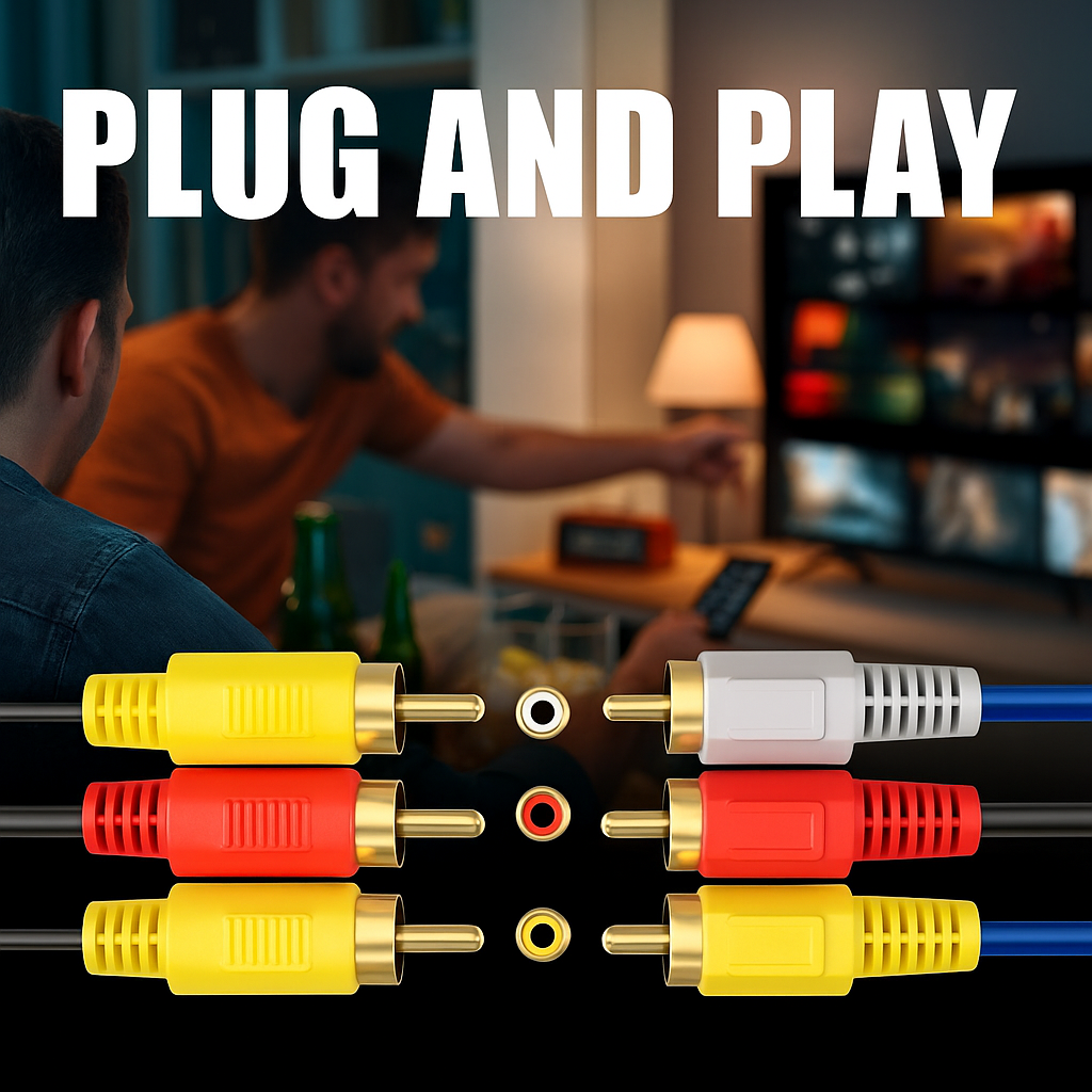 Astrum RC303 3m 3RCA Gold 3×3mm OD PVC 24m