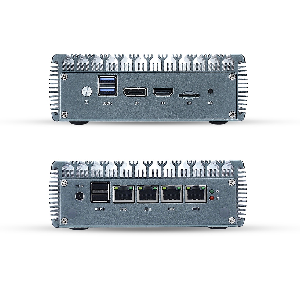 Fanless Firewall Mini PC J4125 • 4×2.5GbE • 4K • 24‑Month