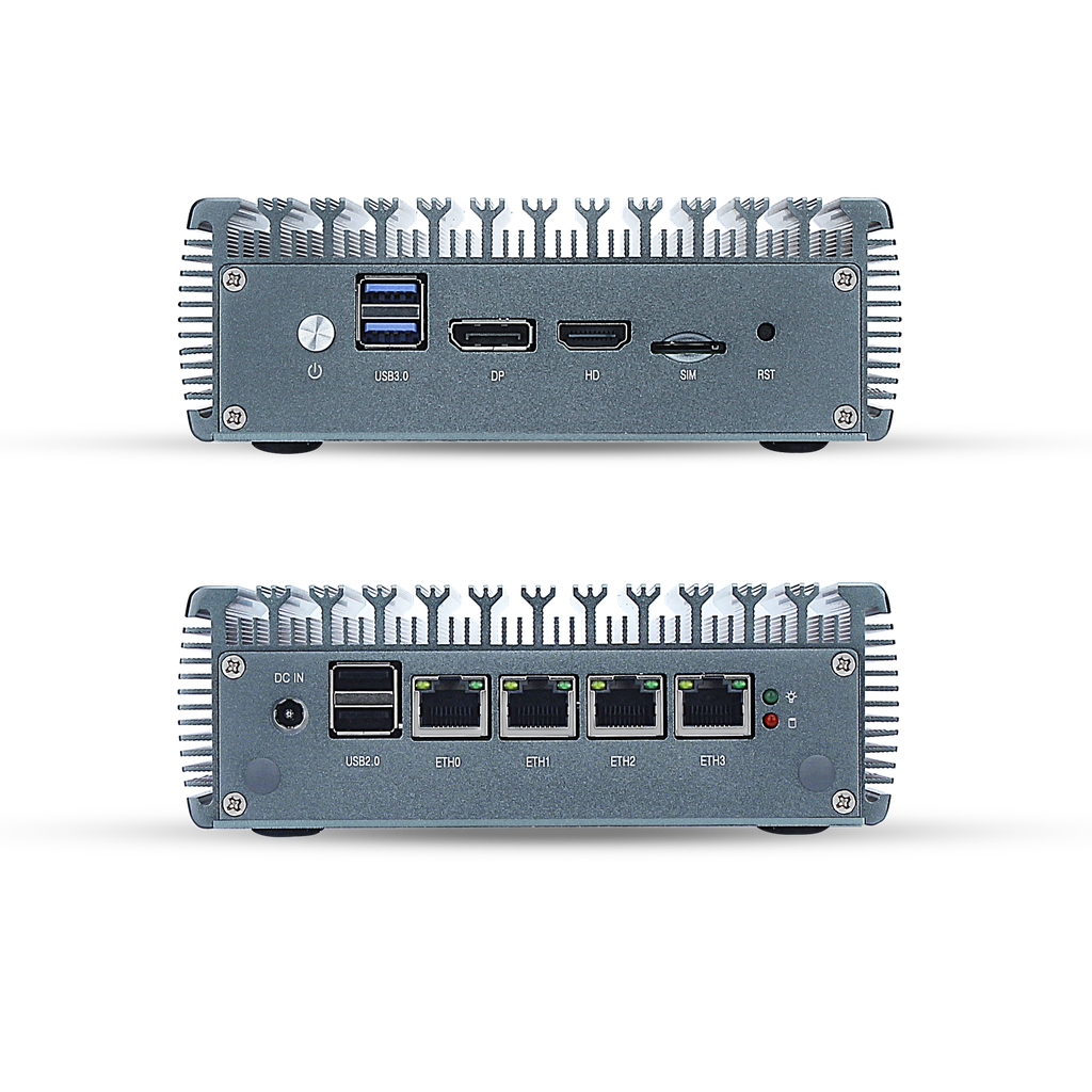 Fanless Firewall Mini PC J4125 • 4×2.5GbE • 4K • 24‑Month