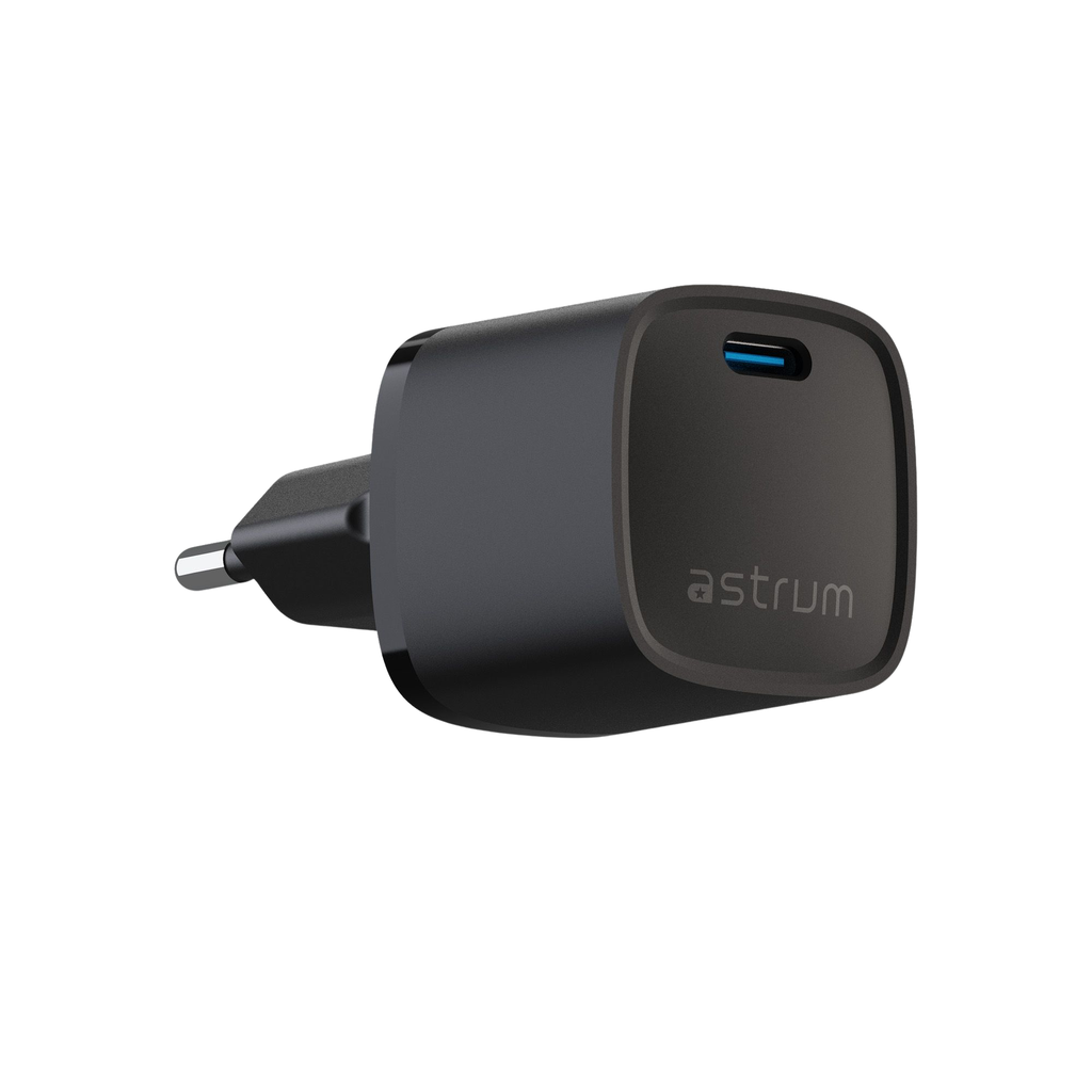 Astrum WATZ20P 20W PD USB‑C Wall Charger Black 24m