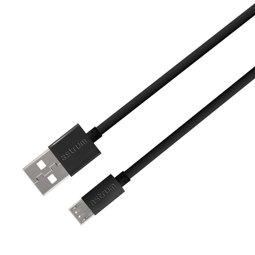 Verve UM20 Micro USB Cable 1.0m 2A Fast 480Mbps Black 24m