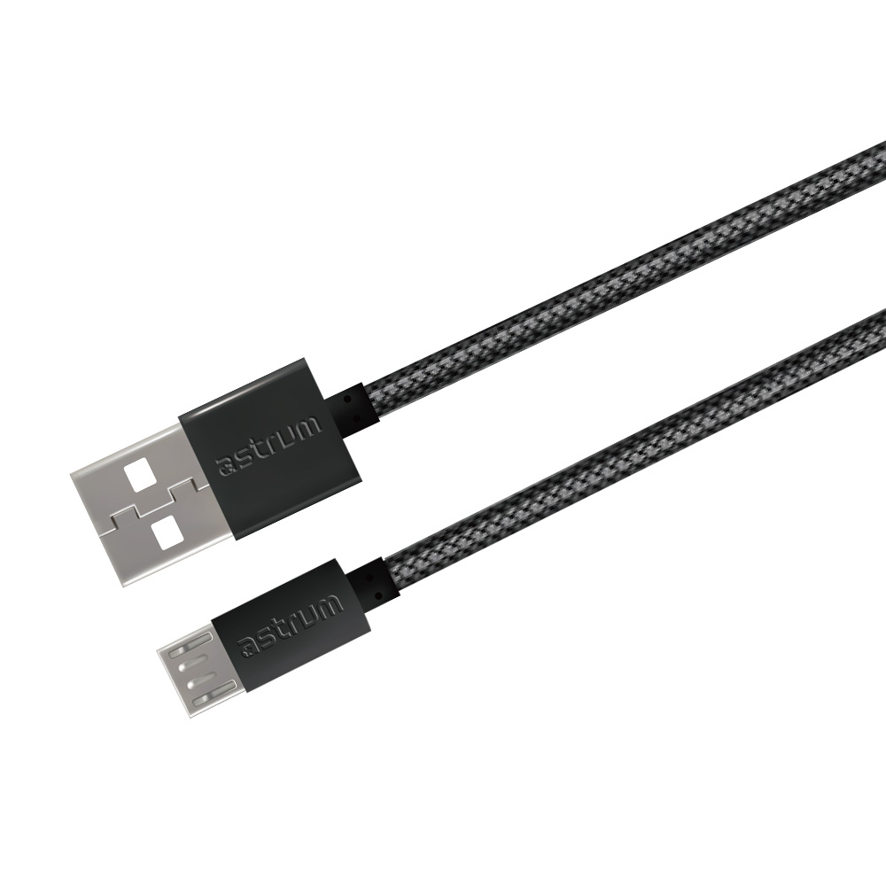 Verve UM30 Micro USB Cable 1.0m 2A Fast Braided Black 24m