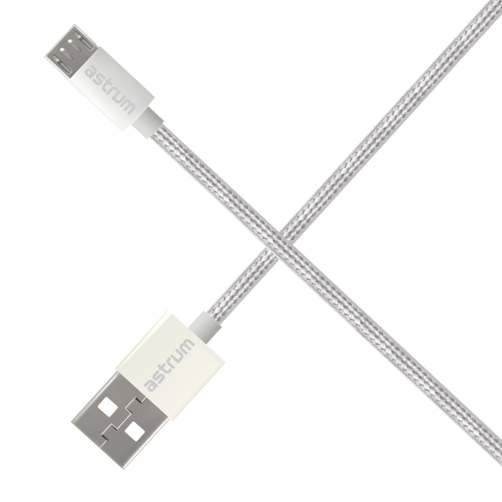 Verve UM30 Micro USB Cable 1.0m 2A Fast Braided White 24m