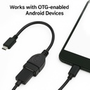 Astrum OD020 Micro USB to USB‑A OTG Cable 20cm Black 12m