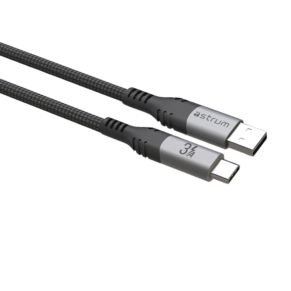 Astrum VMAC20 USB‑C Cable 1.2m Braided Grey 12m