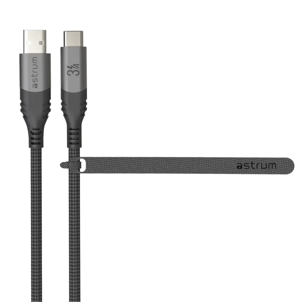 Astrum VMAC20 USB‑C Cable 1.2m Braided Grey 12m