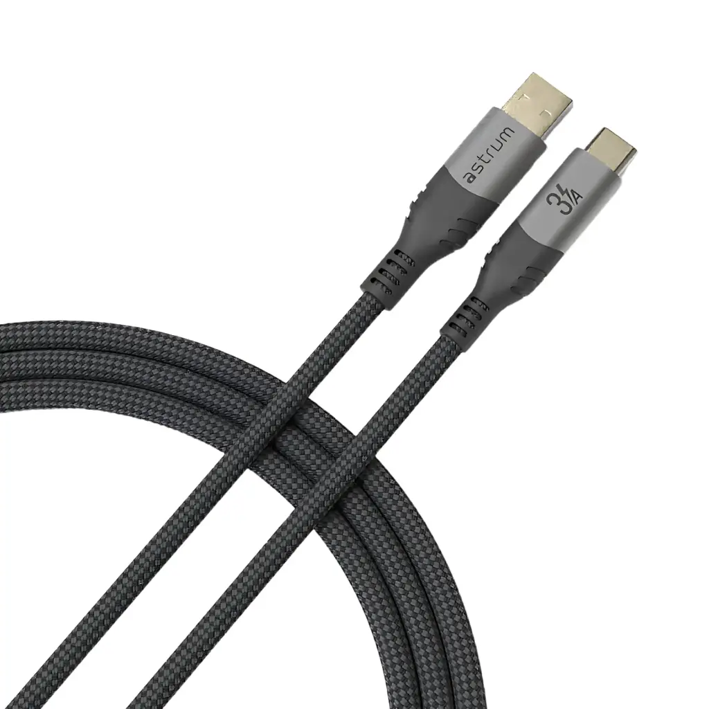 Astrum VMAC20 USB‑C Cable 2.0m Braided Grey 12m