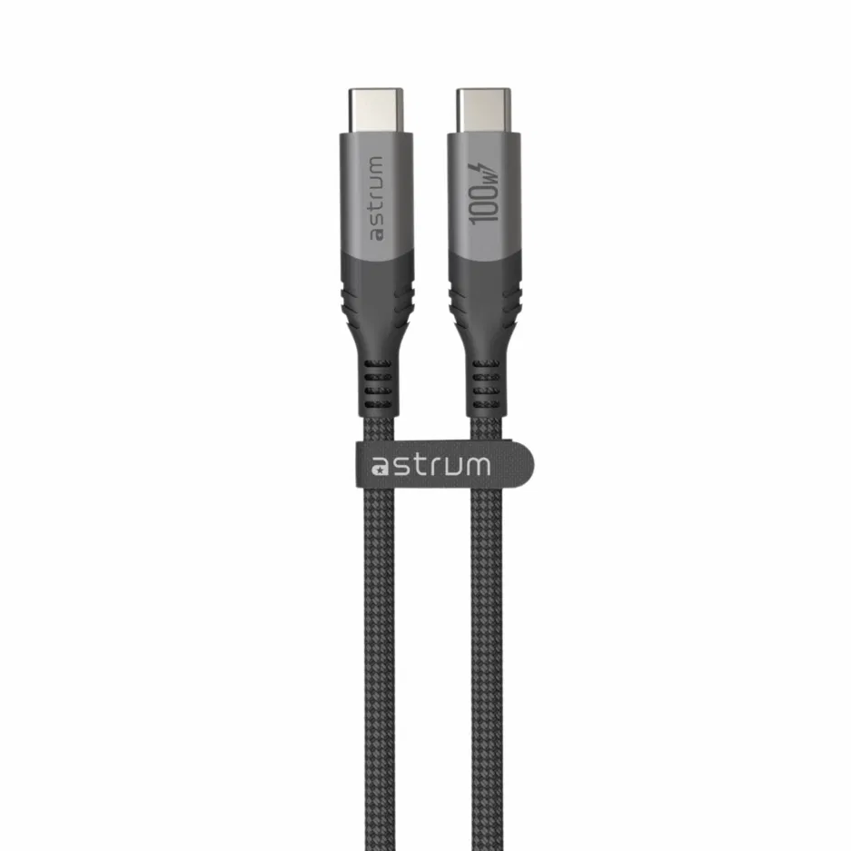 Astrum VMCC60 USB‑C to USB‑C Cable 2.0m 60W Braided Grey 12m