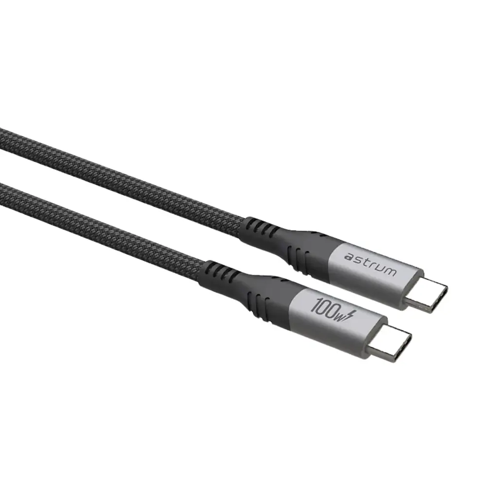 Astrum VMCC60 USB‑C to USB‑C Cable 2.0m 60W Braided Grey 12m