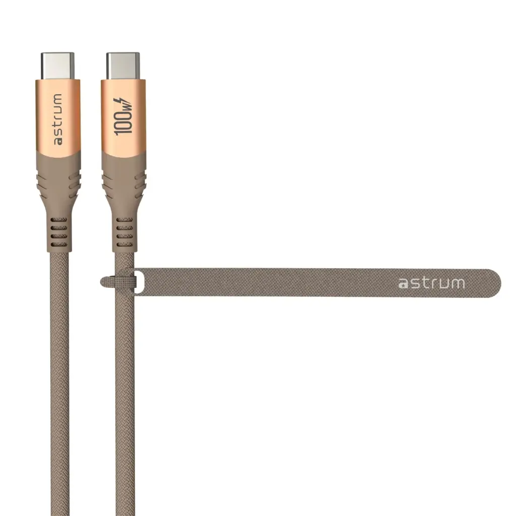 Astrum VMCC60 USB‑C to USB‑C Cable 2.0m 60W Braided Gold 12m