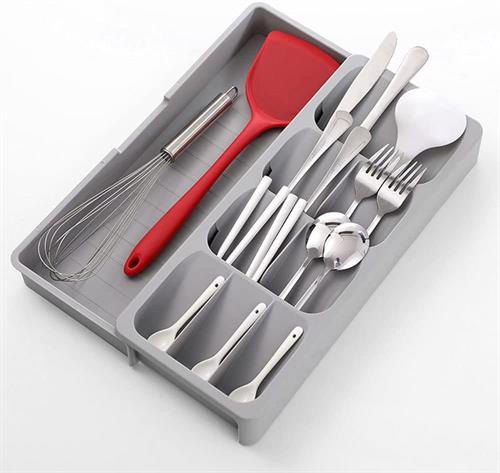 Casey Cutlery 9‑Compartment Organizer Grey