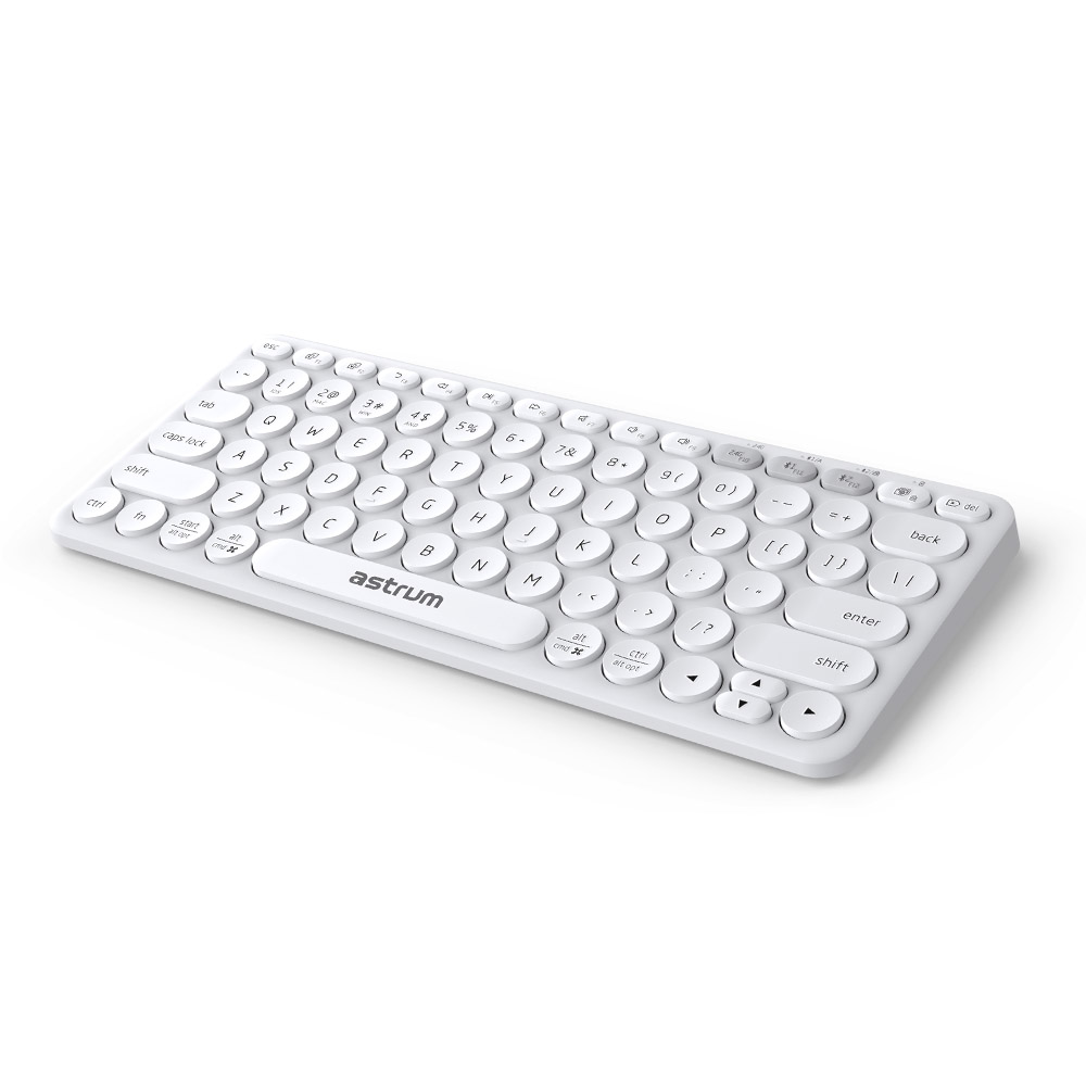 Astrum KT200 White Dual‑Mode KB 200h BT5/2.4GHz 10m 12m