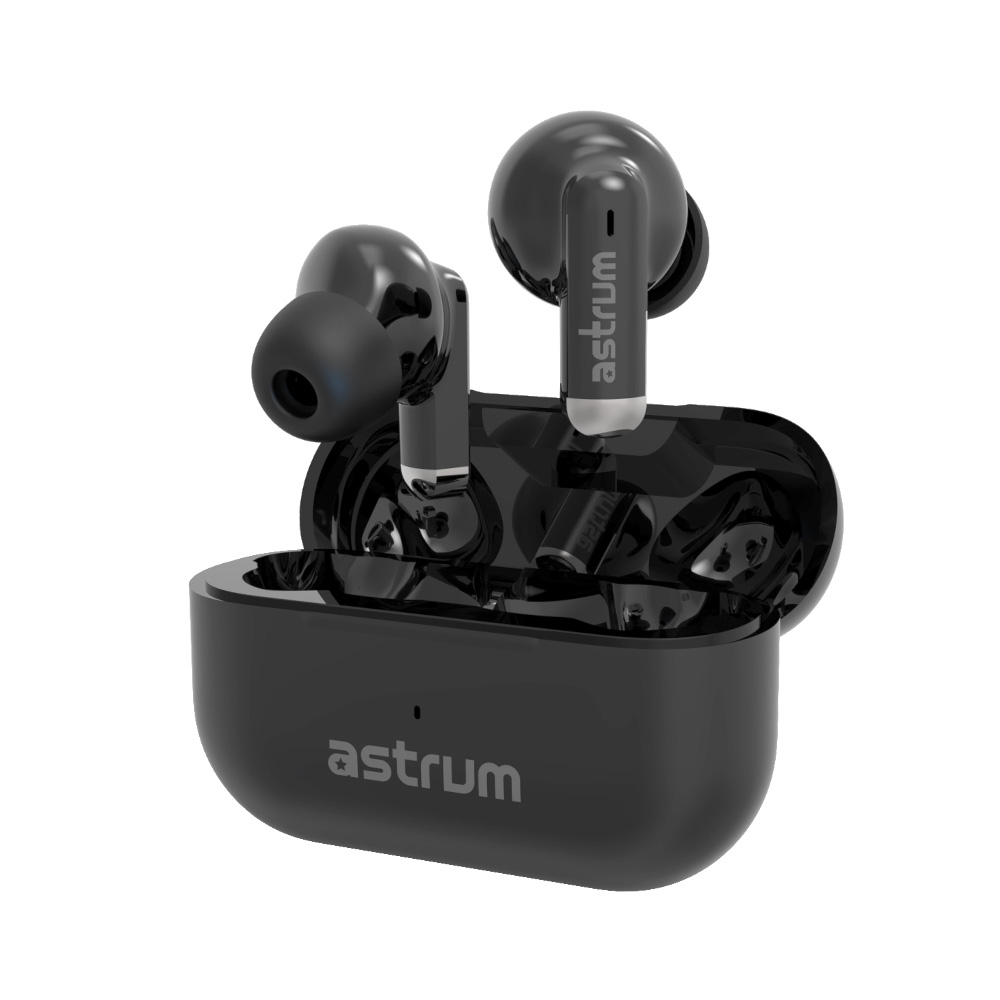 Astrum ET310 TWS Earbuds Bluetooth 5.3, 13mm Drivers, HD Dual Mic, Touch Control, IP53 Splash Proof Black SKU: A10531-B