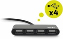 PORT Designs 4 PORT HUB - USB2.0 AND TYPE-C - GREY SKU-PIM 900128 