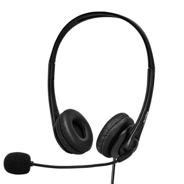 Astrum HS750 USB Wired Headset On-Ear, Dual Sided, 180° Rotating Mic, In Line Controls, Foam Cushions Black SKU: A12075-B