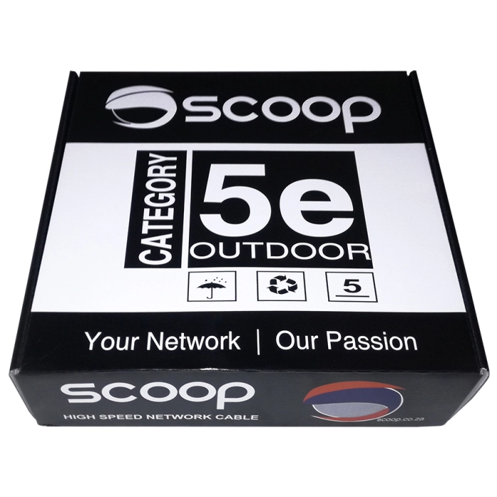 Scoop TC‑100C 100m Cat5e Outdoor FTP Cable