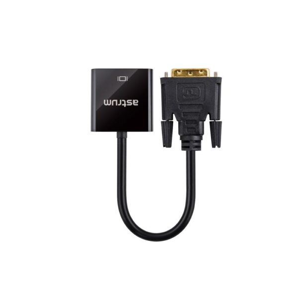 [A38052-B] Astrum DA520 DVI‑D→VGA Adapter 1080p IC Plug‑Play 30g 24m