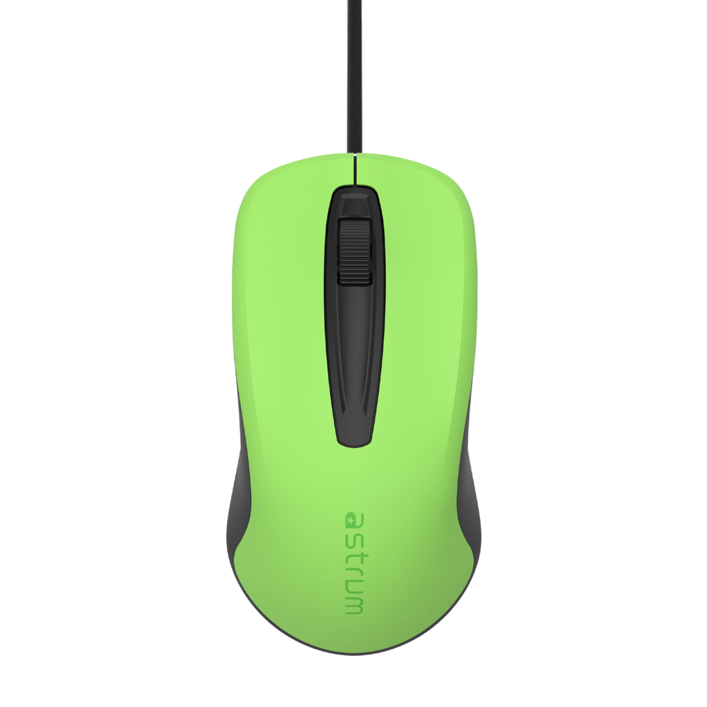 Astrum MU120 3B USB Wired Optical Mouse Green Black